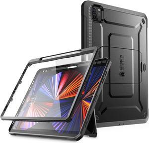 SUPCASE Unicorn Beetle Pro Series Case for iPad Pro 12.9 Inch (2021 / 2020), Support Apple Pencil Charging with Built-in Screen Protector Full-Body Rugged Kickstand Protective Case (Black)