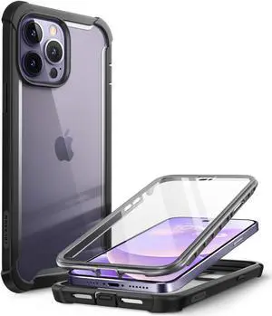 i-Blason Ares Case for iPhone 14 Pro Max 6.7 inch (2022 Release), Dual Layer Rugged Clear Bumper Case with Built-in Screen Protector(Black)