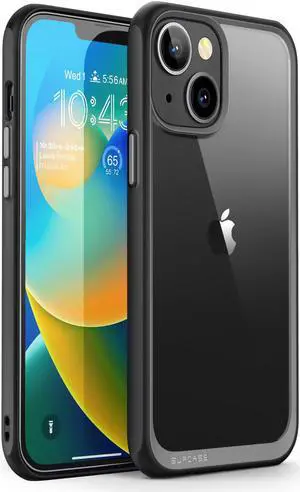 SUPCASE Unicorn Beetle Style Series Case for iPhone 14 Plus (2022 Release) 6.7 Inch, Premium Hybrid Protective Clear Case (Black)