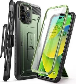 SUPCASE Unicorn Beetle Pro Series Case for iPhone 14 Pro (2022 Release) 6.1 Inch, Built-in Screen Protector Full-Body Rugged Holster Case (Guldan)