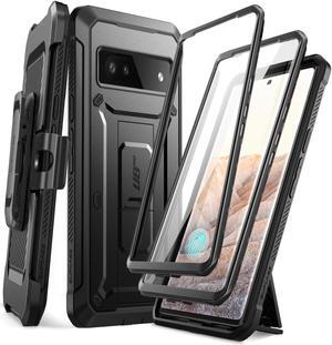 SUPCASE UB Pro Case for Google Pixel 6A (2022 Release), [Extra Front Frame] Full-Body Dual Layer Rugged Belt-Clip & Kickstand Case with Built-in Screen Protector (Black)