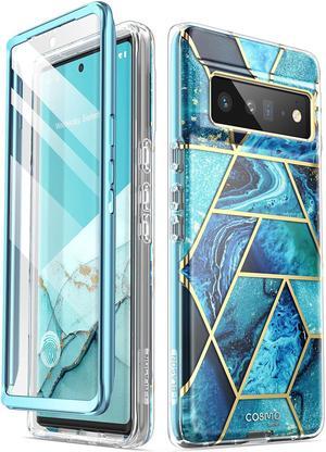 i-Blason Cosmo Series for Google Pixel 6 Pro Case (2021), Slim Full-Body Stylish Protective Case with Built-in Screen Protector (Ocean)