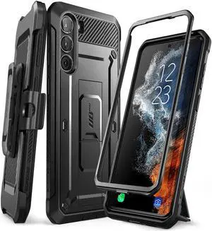 SUPCASE Unicorn Beetle Pro Series Case for Samsung Galaxy S23 5G (2023 Release), Full-Body Dual Layer Rugged Belt-Clip & Kickstand Case Without Built-in Screen Protector (Black)