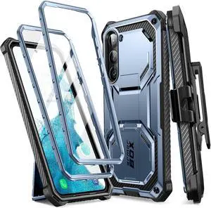 i-Blason Armorbox Series Designed for Samsung Galaxy S23 5G (2023 Release), Full-Body Rugged Holster Bumper Case with Built-in Screen Protector & Kickstand (Titl)