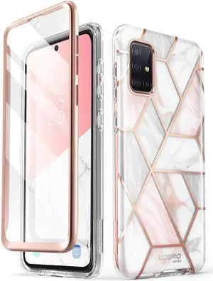 i-Blason Cosmo Designed for Samsung Galaxy A71 5G Case [Not fit A71 4G Version & A71 5G UW Verizon], Slim Stylish Protective Case with Built-in Screen Protector (Marble)