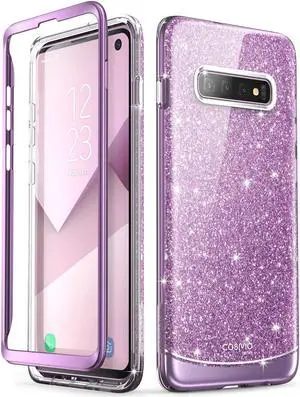 i-Blason Cosmo Series Designed for Samsung Galaxy S10 Case Stylish Full-Body Protective Bumper Case Without Built-in Screen Protector for Galaxy S10 2019 Release, Purple