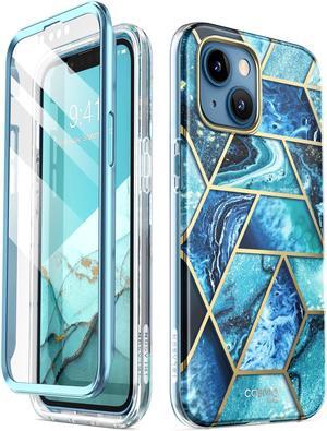 i-Blason Cosmo Series Case for iPhone 13 Mini 5.4 inch (2021 Release), Slim Full-Body Stylish Protective Case with Built-in Screen Protector (Ocean)
