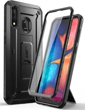 SUPCASE Unicorn Beetle Pro Series Case Designed for Samsung Galaxy A20 /A30, Full-Body Rugged Holster & Kickstand Case with Built-in Screen Protector (Black)