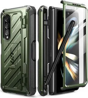 SUPCASE Unicorn Beetle Pro Case for Samsung Galaxy Z Fold 4 5G (2022), Full-Body Dual Layer Rugged Case with Built-in Screen Protector & Kickstand & S Pen Slot (Guldan)