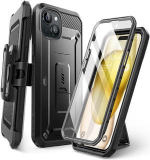 SUPCASE Unicorn Beetle Pro Case for iPhone 15 Plus 6.7", Built-in Screen Protector & Kickstand & Belt-Clip Heavy Duty Rugged Case (Black)