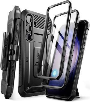 SUPCASE UB Pro Case for Samsung Galaxy S24 Plus, [2 Front Frame] [Military-Grade Protection] Heavy Duty Rugged Case with Built-in Screen Protector & Kickstand & Belt-Clip (Black)