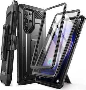 SUPCASE UB Pro Case for Samsung Galaxy S24 Ultra, [2 Front Frame] [Military-Grade Protection] Heavy Duty Rugged Case with Built-in Screen Protector & Kickstand & Belt-Clip (Black)