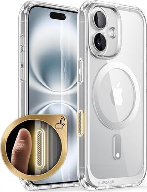 SUPCASE for iPhone 16 Plus (6.7") Case with Camera Control Capture Button (Unicorn Beetle Mag), [Compatible with MagSafe] [Military-Grade Protection] Slim Clear Shockproof Magnetic Phone Case, Clear