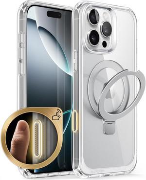 SUPCASE for iPhone 16 Pro Max Case with Camera Control Capture Button (Unicorn Beetle Mag), [Built-in Stand] [Compatible with MagSafe] [Military-Grade Protection] Slim Magnetic Phone Case, Clear