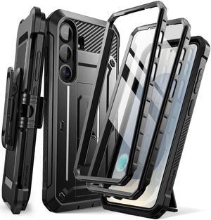 SUPCASE Unicorn Beetle Pro for Samsung Galaxy S25+ Plus Case with Stand, [2 Front Frames] [Built-in Screen Protector & Belt-Clip] Military-Grade Protection Phone Cover for S25+ Plus 6.7 Inch (Black)