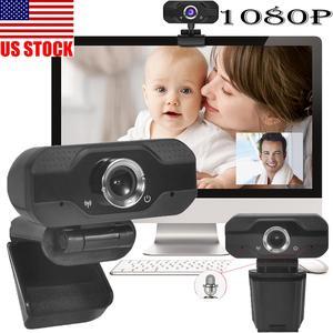 HD Webcam Desktop Laptop 1080P Web Camera Built-in Microphone for Video Calling 1920x1080 Resolution USB Desktop Laptop Web Cam Camera, Video Calling Computer Camera, Built-in Mic, Flexible Rotatable