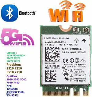 Dual Band 2.4+5GHZ 867M Bluetooth V4.2 NGFF M.2 WLAN Wifi Wireless Card Module For Intel 8260 AC DELL 8260NGW DP/N 08XJ1T