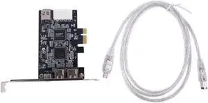 D7YC PCIe 3 Ports Firewire Cable Expansion Card PCI Express 1394B & 1394A TI XIO2213B Chipset Adapter D7YC PCIe 3 Ports Firewire Cable Expansion Card PCI Express 1394B & 1394A TI XIO2213B Chipset Adapter