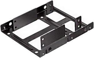 Eunaimee 2 of 2.5"SSD/Hard Drive to 3.5" Drive Bay Adapter Mounting Bracket HDD Converter Tray, support 2pcs SSD Drive
