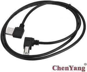 B Male Angled 90 Degree Printer to Left Angled USB 2.0 A Male Cable 50cm 100cm