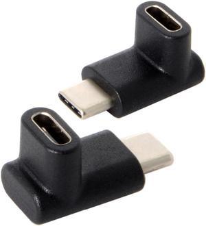 90 Degree Up or Down Angled Reversible USB 3.1 Type-C Male to Female Extension Adapter for Laptop & Phone