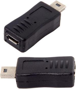 CableCC Two Adapters Micro USB 5Pin Male to Mini Female USB Data Charge Adapter for Tablet & Cell Phone