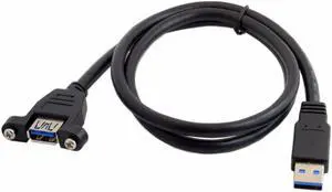 80cm USB 3.0 A Type Male to Female Extension Cable with Panel Mount screws 80cm USB 3.0 A Type Male to Female Extension Cable with Panel Mount screws