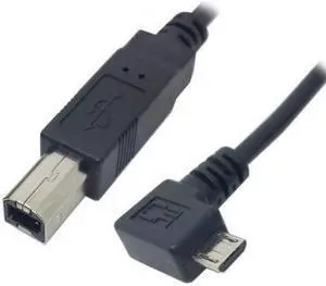 Details about Left Angled 90 Degree Micro USB OTG to Standard B Type Printer Scanner Hard Disk