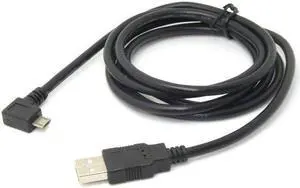 90 degree Left Angled Micro USB Male to USB 2.0 Data Charge Cable for Cell Phone & Tablet 1.5m
