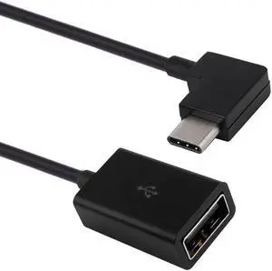 Right Angled 90 Degree USB-C Type-C to USB 2.0 Female OTG Cable for Samsung Galaxy S8 S8+ Plus Cell Phone 0.1M