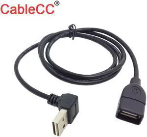 USB 2.0 Male to Female Reversible Design Up & Down Angled 90 Degree Extension Cable 1m USB 2.0 Male to Female Reversible Design Up & Down Angled 90 Degree Extension Cable 1m