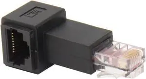 Cable  Right Angled 90 Degree 8P8C FTP STP UTP Cat 5e Male to Female Lan Ethernet Network Extension Adapter