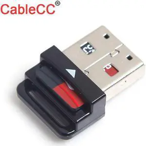 USB 2.0 to Micro SD T-Flash TF SDHC M2 Cell phone & tablet Memory Card Reader Black Mini Size
