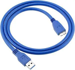 Standard A Type USB 3.0 Male to Micro B Male Adapter Cable 3.28ft 1m Blue
