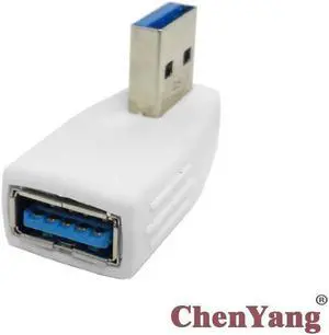 Vertical Left Angled 90 Degree USB 3.0 Adapter A Male to Female Extension