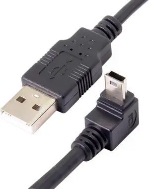 USB 2.0 A Type Male to 90 Degree Up Angled USB Mini B 5pin Male Cable 50cm