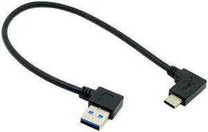 Chenyang-Cable 0.3M Reversible USB 3.1 USB-C Angled to Left Angled 90 Degree A Male Data Cable Chenyang-Cable 0.3M Reversible USB 3.1 USB-C Angled to Left Angled 90 Degree A Male Data Cable