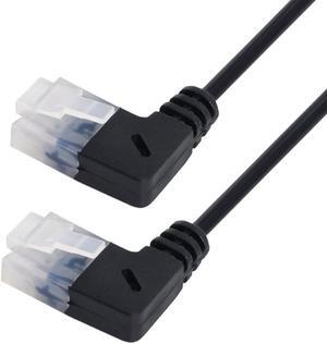 Ultra Slim Cat6 Ethernet Cable RJ45 Up Angled 25cm UTP Network Cable Patch Cord