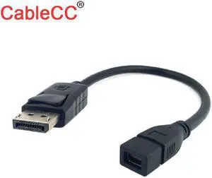 DisplayPort DP Male to Mini DP DisplayPort Female Cable for Displays HDTV Monitor 20cm