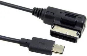 Media In AMI MDI USB-C USB 3.1 Type C Charge Adapter Cable For Car VW AUDI 2014 A4 A6 Q5 Q7 & for New Laptop & Chromebook