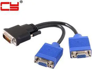 Dual 15Pin VGA RGB Female to DMS-59pin Male Splitter Extension Adapter Cable for PC Graphics Card