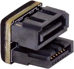 SATA 7Pin Male to 7Pin Female 360 Degree Angled Adapter for Desktops SSD HDD Mainboard Motherboard