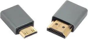 Micro HDMI-compatible Female to Mini HDMI-compatible Male & HDMI-compatible Male 1.4 Compatible Adapter 4K@60hz 2pcs/set