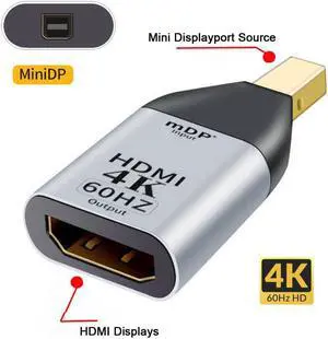 4K@60hz DP DisplayPort Source Input Male to HDTV Sink Output Female Displays Ultra HD Converter