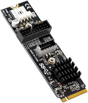 NVME NGFF M-Key Express Card to Type-E USB 3.1 Front Panel & USB 3.0 20Pin Socket VL805 Adapter for Motherboard NVME NGFF M-Key Express Card to Type-E USB 3.1 Front Panel & USB 3.0 20Pin Socket VL805 Adapter for Motherboard