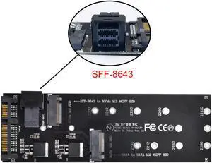 SSD SATA Adapter SFF-8643 to U2 Kit NVME PCIe NGFF M-Key to HD Mini SAS