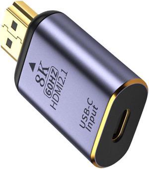 8K@60hz 4K@120hz USB-C Type C Female Source Input to HDMI-compatible 2.1 Male Output HDTV Adapter for Tablet
