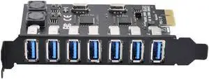 PCI-E to 7 Ports USB 3.0 HUB PCI Express Expansion Card Adapter 5Gbps for Motherboard
