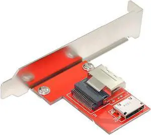 PCI-Express 4.0 Mini SAS SFF-8087 to Oculink SFF-8611 SFF-8612 PCBA Female Adapter With Bracket PCI-Express 4.0 Mini SAS SFF-8087 to Oculink SFF-8611 SFF-8612 PCBA Female Adapter With Bracket
