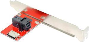 Mini SAS HD SFF-8643 PCI-Express 4.0 to Oculink SFF-8611 SFF-8612 PCBA Female Adapter With Bracket